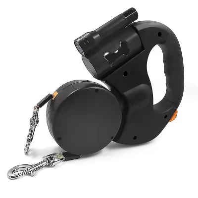Nuxie XT1931 Samonavíjacie dvojité vodítko 2x3m, 25 Kg čierne