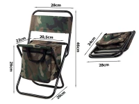 Verk 01661 Kempingová skládací židle s brašnou 2v1 maskáč
