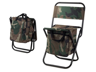 Verk 01661 Kempingová skládací židle s brašnou 2v1 maskáč