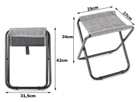 Verk 01672 Kempingová stolička šedá