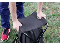 Verk 01673 Kempingová skládací stolička s batohem, termou brašnou 3 v 1 černá