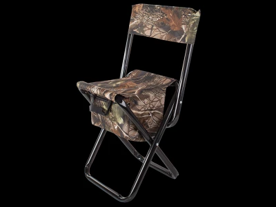 Verk 01674 Kempingová skladacia stolička s vreckom hnedá