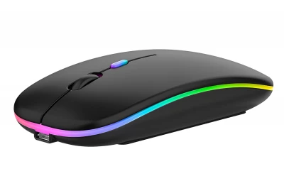 APT AK211A Bezdrátová optická myš LED RGB černá