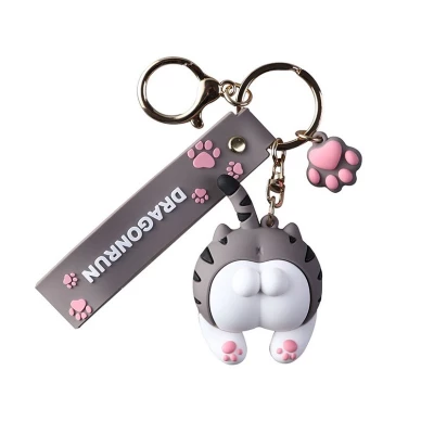 eCa BRL102 Přívěsek na klíče - Sweet Cat šedý