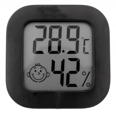 APT AG355B Digitální teploměr s vlhkoměrem černý