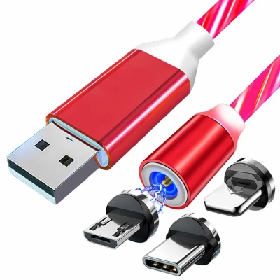 APT KK21W Magnetický kabel 3v1 LED červený