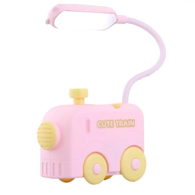 eCa LAMW02 Dětská lampa v podobě vláčku růžová