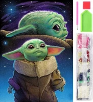 Pronett 2066 Diamantové maľovanie 5D - Yoda, Star Wars