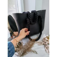 eCa T2CZ Gumová kabelka shopper bag Jelly černá