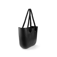 eCa T2CZ Gumová kabelka shopper bag Jelly černá