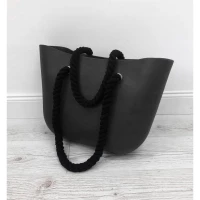 eCa T2CZ Gumová kabelka shopper bag Jelly černá