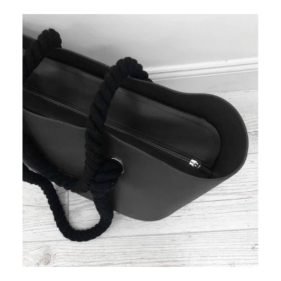 eCa T2CZ Gumová kabelka shopper bag Jelly černá