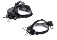 BAILONG Čelovka LED CREE XML-T6 2X XP-E