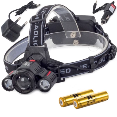 BAILONG Čelovka LED CREE XML-T6 2X XP-E