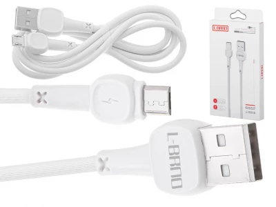 KIK KX5327 Synchronizačný a nabíjací kábel Micro USB 1M biely