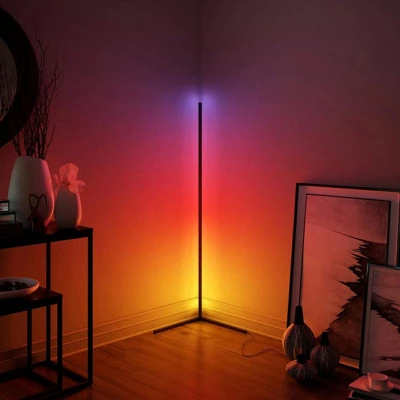 APT ZD81 Rohová LED stojaca lampa RGB-W 20W 140cm čierna