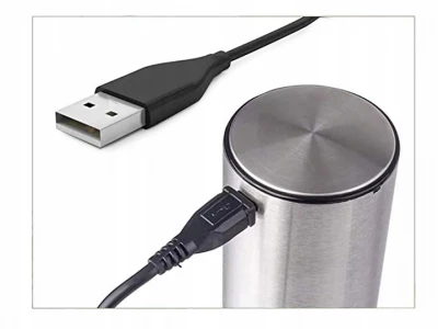 Verk 07090 Elektrický otvírák na víno USB, stříbrný