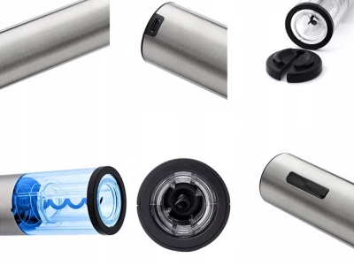 Verk 07090 Elektrický otvírák na víno USB, stříbrný