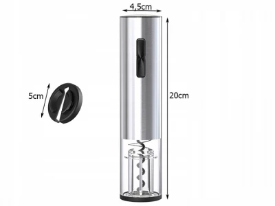 Verk 07090 Elektrický otvírák na víno USB, stříbrný