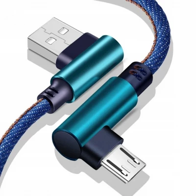 Foxter 1904 USB Kábel - Micro USB, zahnuté konektory 2m