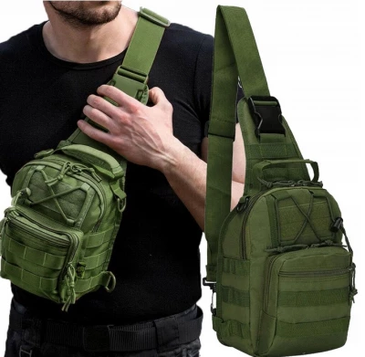 Foxter 0783 Taktický batoh přes rameno zelená kamufláž
