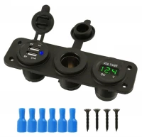 APT PLS37 12V zásuvka + 2x USB + voltmetr panel