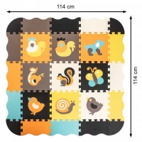 KIK KX5210 Pěnové puzzle 114 cm x 114 cm x 1 cm, 25 dílků
