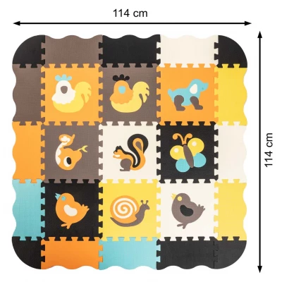 KIK KX5210 Pěnové puzzle 114 cm x 114 cm x 1 cm, 25 dílků