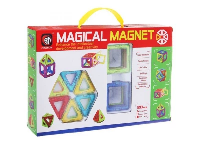 KIK KX9679 Magnetická stavebnice Magical Magnet 20 dílů - bazar 