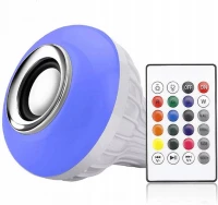 Verk 24301 LED RGB farebná žiarovka s Bluetooth reproduktorom