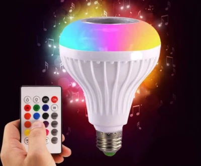 Verk 24301 LED RGB farebná žiarovka s Bluetooth reproduktorom