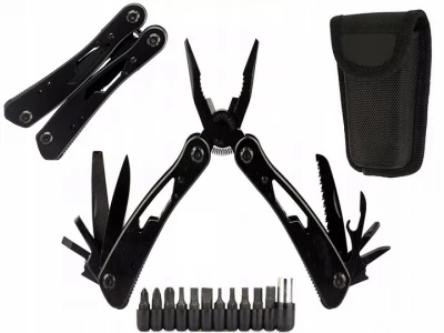 Verk 14384 Viacúčelový vreckový nôž MULTITOOL 20 v 1 čierny