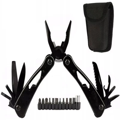 Verk 14384 Viacúčelový vreckový nôž MULTITOOL 20 v 1 čierny