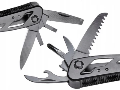 Verk 14384 Viacúčelový vreckový nôž MULTITOOL 20 v 1 čierny