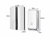 Verk 01701 Bezdrátový zvonek IP44, 1x příjmač , 1x ovladač, 150 m bílý