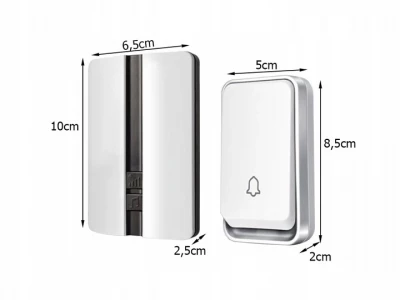 Verk 01701 Bezdrátový zvonek IP44, 1x příjmač , 1x ovladač, 150 m bílý