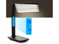 Verk 12256 LED stolná lampa s meteo stanicou čierna