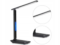 Verk 12256 LED stolná lampa s meteo stanicou čierna