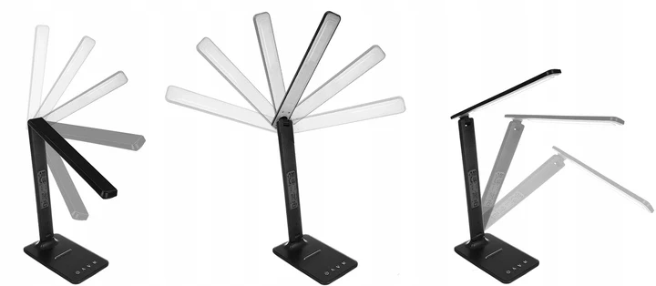 Verk 12256 LED stolná lampa s meteo stanicou čierna