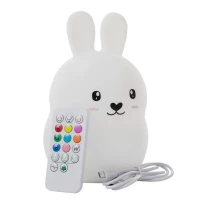 Verk 12261 Nočná RGB lampička s dotykovým ovládaním, zajac, USB, 1200 mAh, s diaľkovým ovládaním