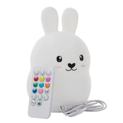 Verk 12262 Nočná RGB lampička dotyková králik USB 1200mAh s diaľkovým ovládaním