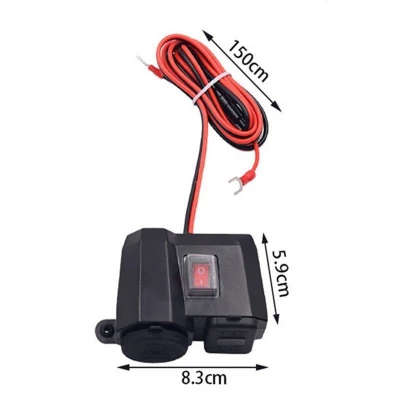 Verk 10065 Zásuvka zapalovače + USB 2A pro motocykly 12V