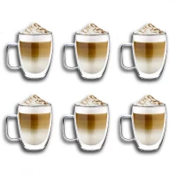 eCa Sklenice na Cafe Latte 350 ml 6 ks