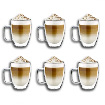eCa Sklenice na Cafe Latte 350 ml 6 ks