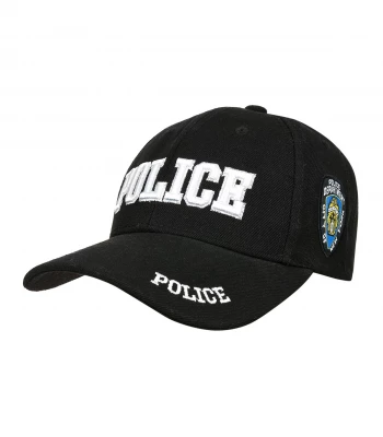 Versoli Šiltovka Unisex s nášivkou POLICE čierna
