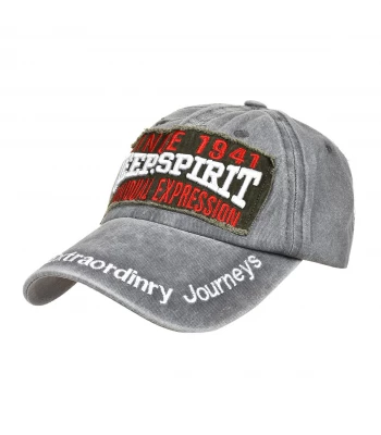Versoli Kšiltovka Unisex s nášivkou JEEP SPIRIT světle šedá