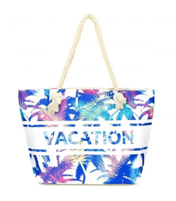 Versoli Plážová taška plátěná s potiskem Vacation vz. 742