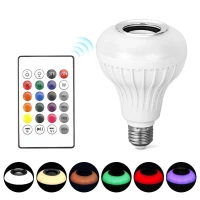 APT ZD7G LED žárovka RGB 7W E27 s ovladačem a bluetooth reproduktorem