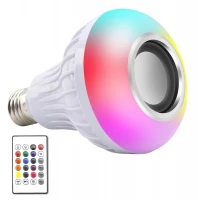 APT ZD7G LED žárovka RGB 7W E27 s ovladačem a bluetooth reproduktorem