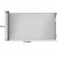 Ruhhy 19381 Svinovací bezpečnostní zábrana 160 x 85 cm šedá